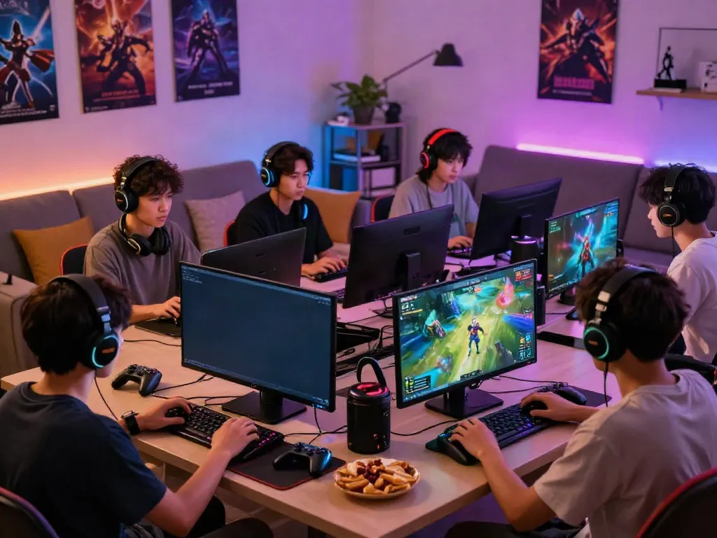 Exciting gaming session at http://11bet-app.net/ with players and multiplayer avatars.