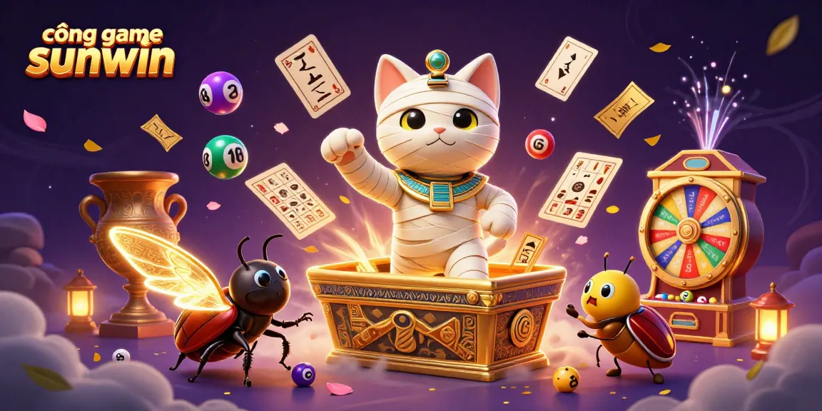 Experience thrilling gameplay at cổng game sunwin with dynamic lottery elements and vibrant characters in a casino atmosphere.